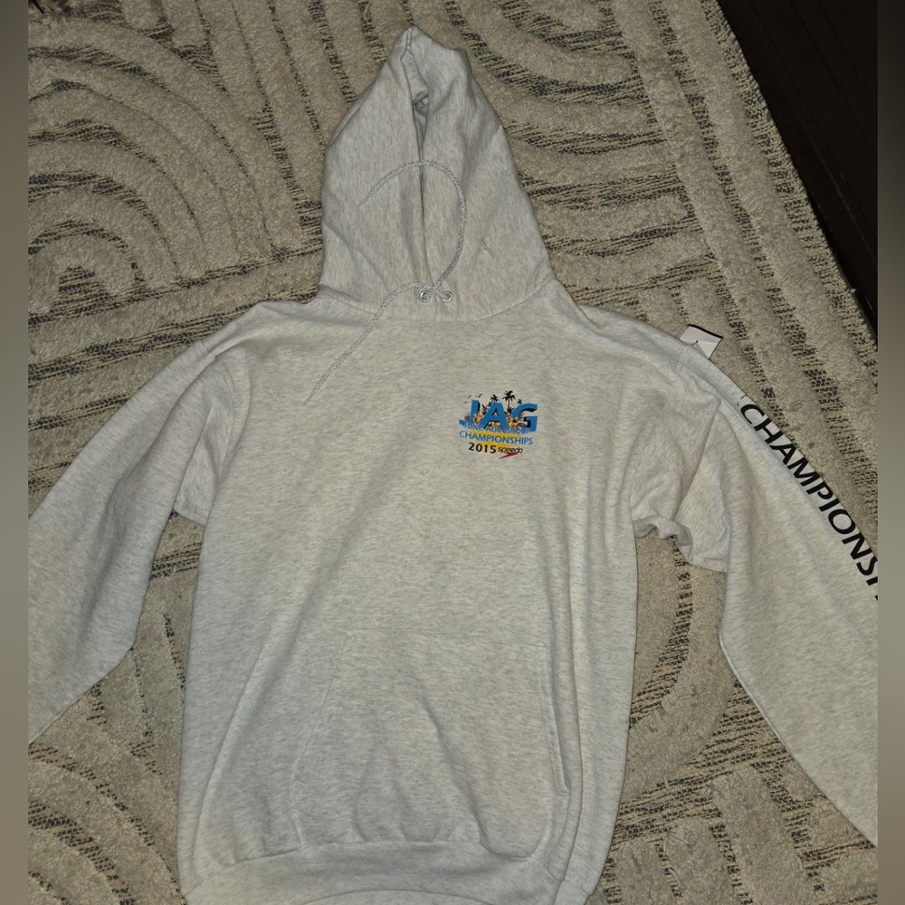Championship hoodie.